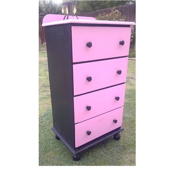 Vintage Pink & Black Dresser —LOCAL PICKUP Only, Times3Vintage