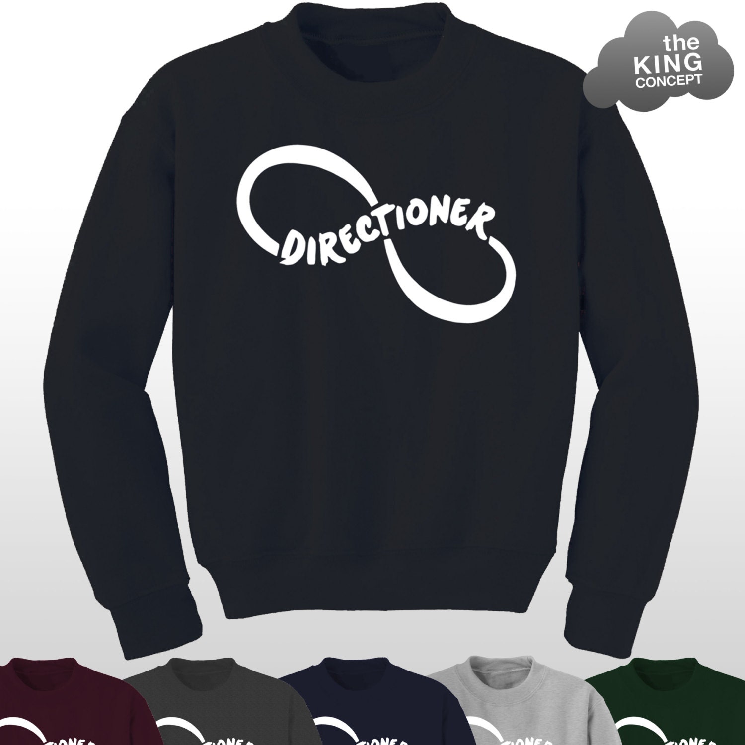 Directioner Sweatshirt 1D Fangirl Concert Fan Sweater Pullover