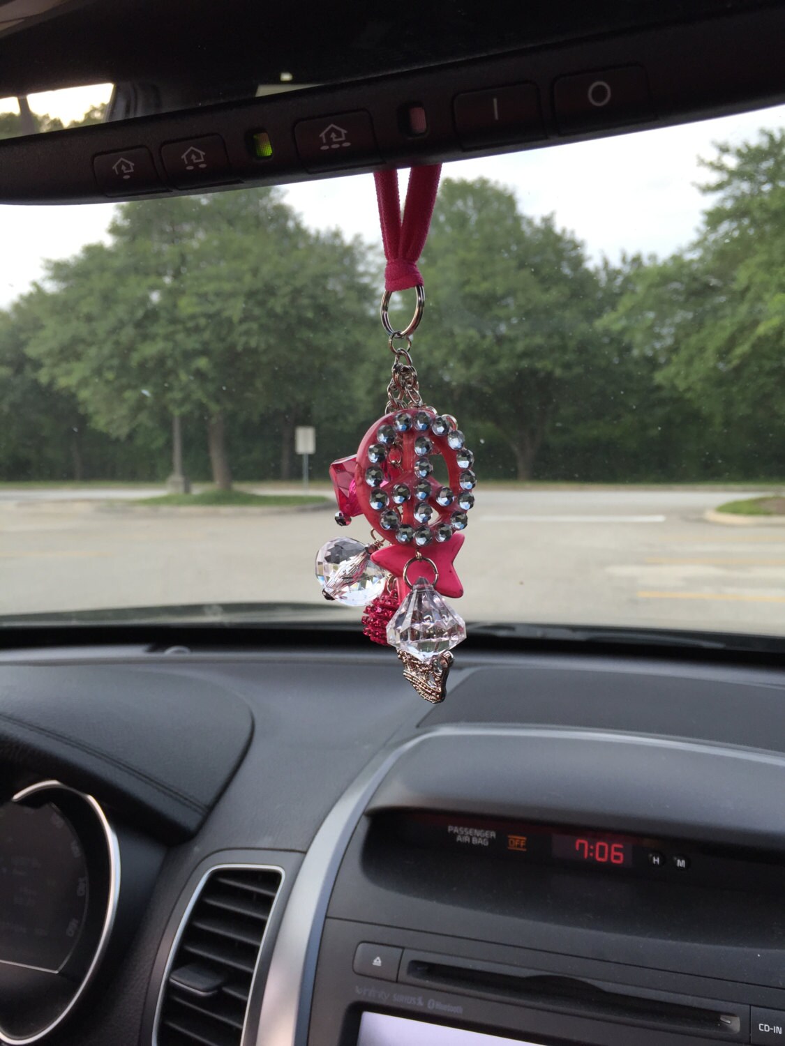 Rear View Mirror Car Charm Cluster Rearview mirror car