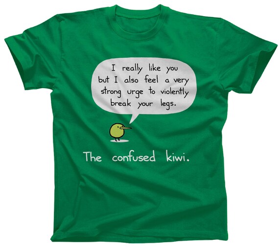 Confused Kiwi Tshirt Available in Mens and Womens Sizes