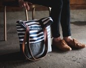 ON SALE Navy Brush Stripe Tote ON SALE Navy Brush Stripe Tote
