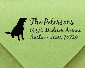 Dog Stamp, custom ADDRESS STAMP with proof from USA, Eco Friendly Self-Inking stamp, return address stamp, custom stamp, address stamp dog 4