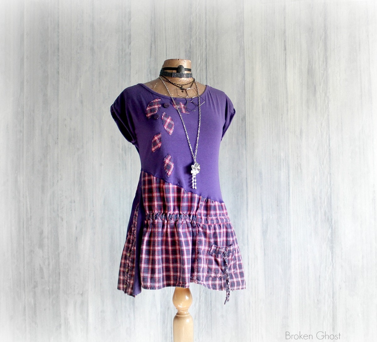 purple boho shirt