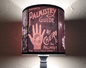 Unique lighting Obscure Fate lamp shade lampshade - bohemian decor, palmistry reading, chiromancy,boho,fortune teller,witchcraft,accent lamp