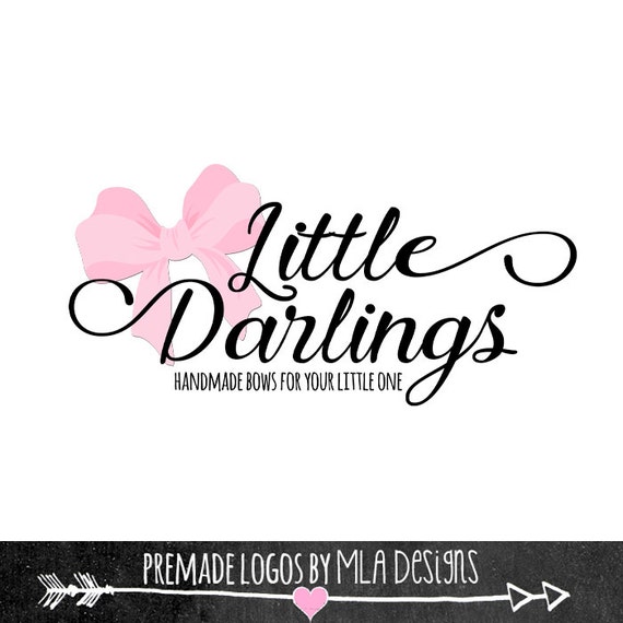 Hair Bow Logo Bowtique logo Bow Logo Accessories Shop