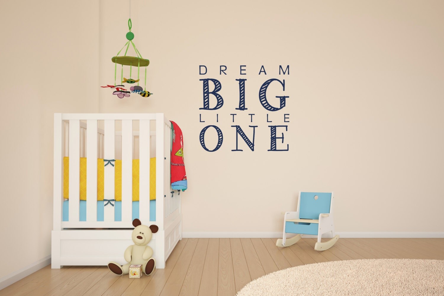 Dream Big Little One Nursery Decals Vinyl wall art decal