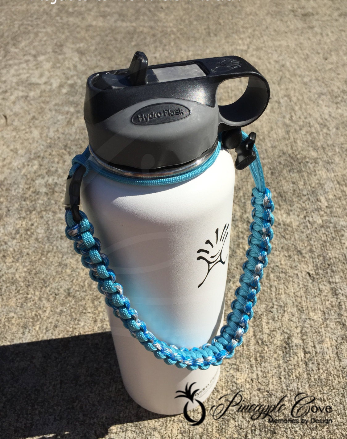 Paracord Handle for Hydro Flask Bottle Adjustable Ocean
