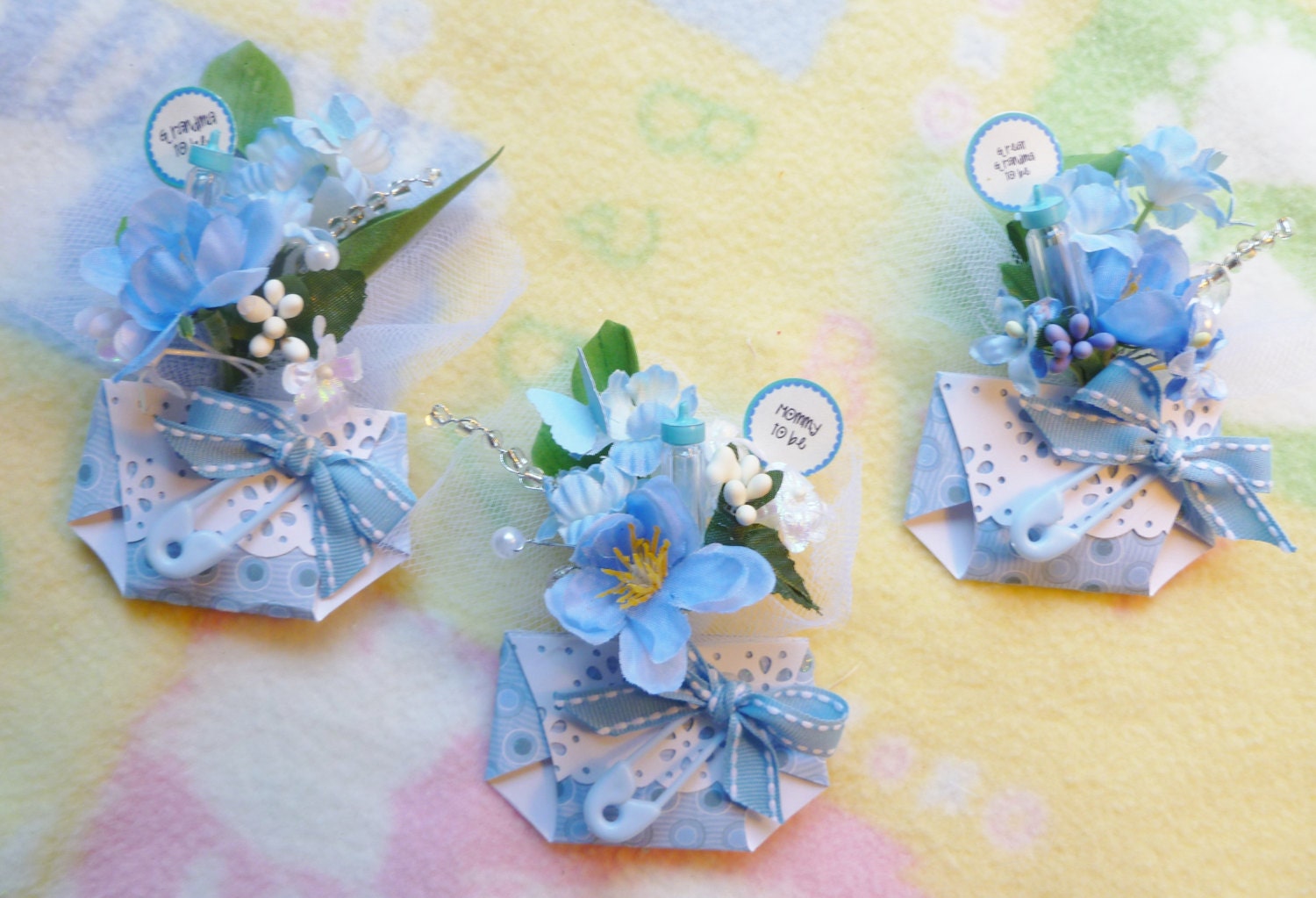 Baby Shower Corsage...Diaper with by mollbelldesigns on Etsy