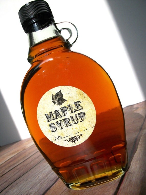 Download Vintage Maple Syrup bottle labels round mason jar labels