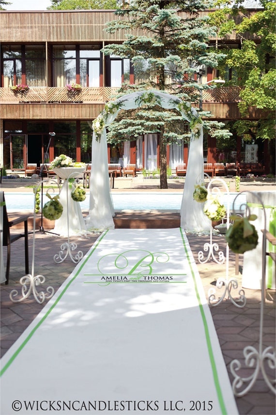 Custom Wedding Aisle Runners by WicksnCandlesticks on Etsy