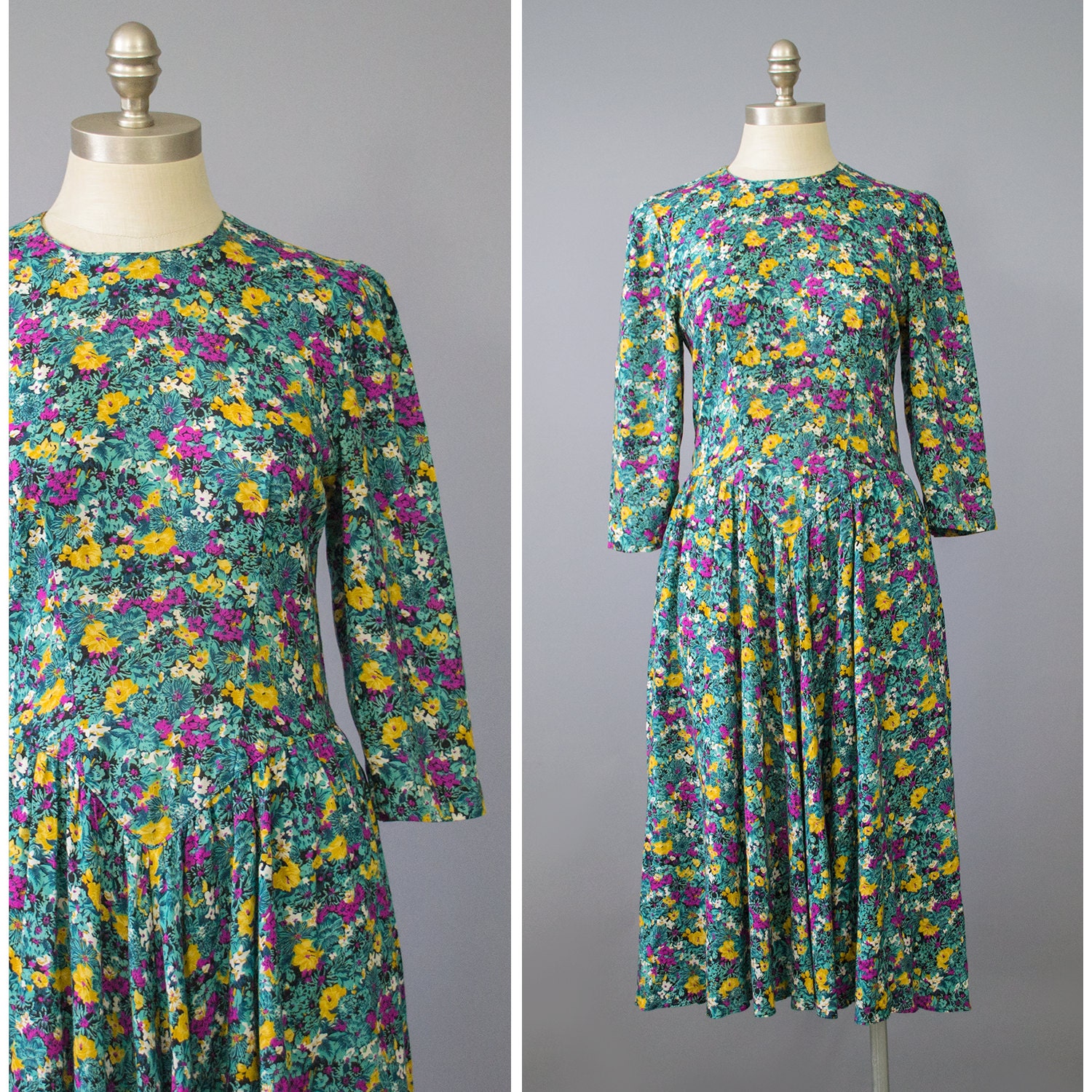 laura ashley 80s floral dress