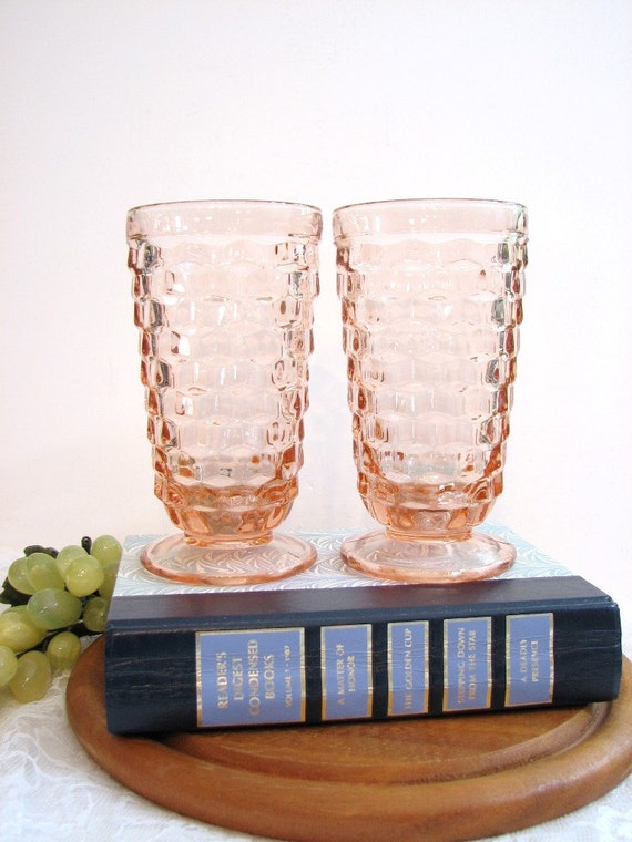 Vintage Colony Glass / Indiana Glass WHITEHALL Peach Pink
