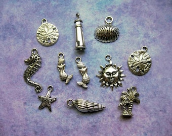 Beach Charm Collection in Silver Tone - C2164