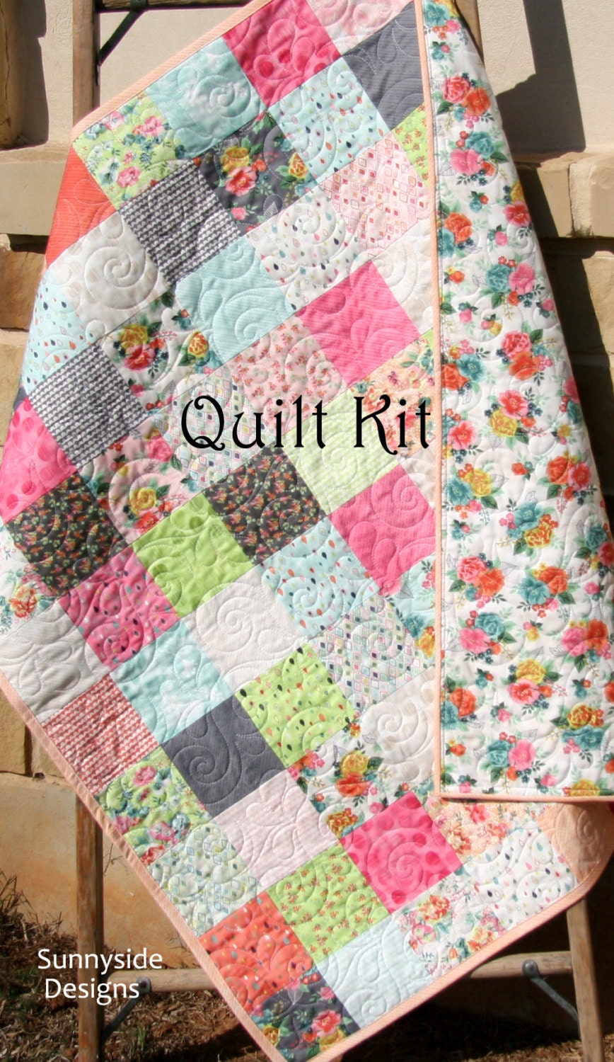 Baby Girl Quilt Kit Fresh Cut by Basic Grey Moda Fabrics