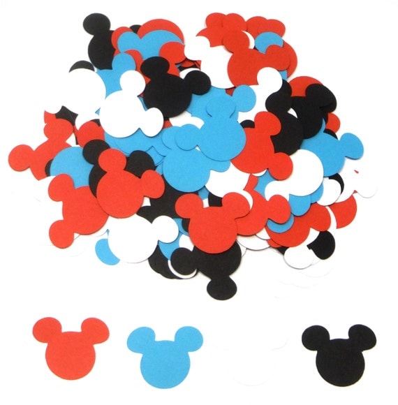 Mickey Mouse Themed Party Confetti Set of 100 Assorted Pieces Clubhouse ...