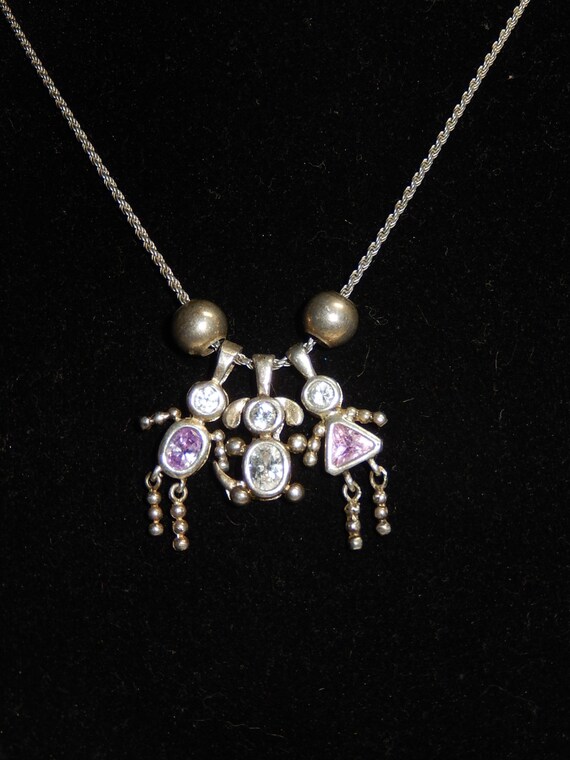 Sterling Silver Charm NecklaceITALY921980s