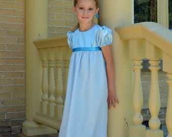 Wendy Darling Costume Girls, Peter Pan Tinkerbell Nightgown Size 6 Ready to ship