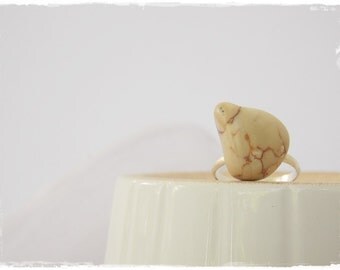 Anatomy Stone Ring, Beach Pebble Ring, Stone Jewelry, Blood Vessels Ring, Statement Rock Ring, Greek Stone Ring, Gothic Rock Ring ~ Greece