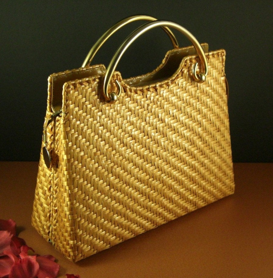 Rodo Wicker Handbag Purse / Italy