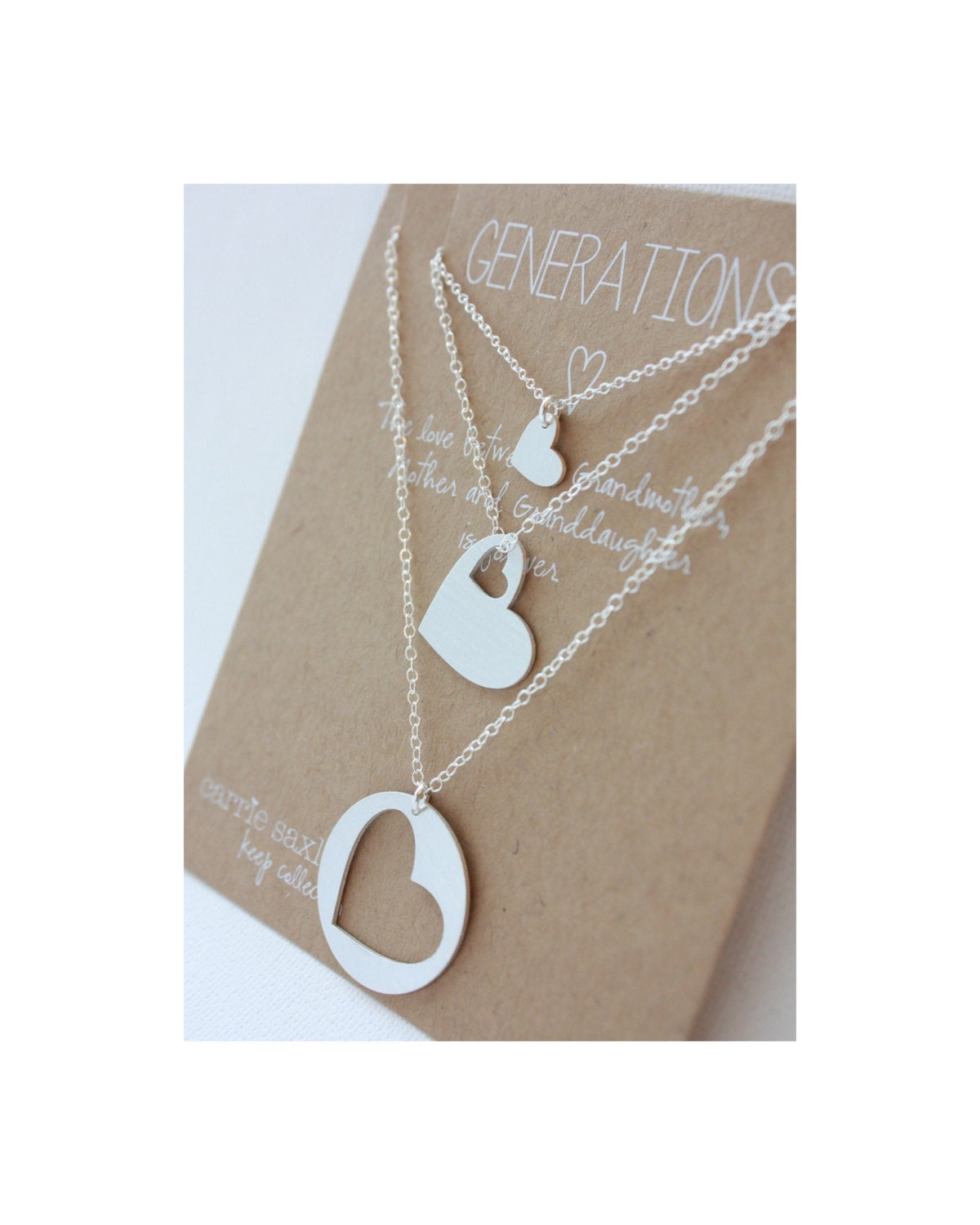 Generations necklace set necklace gift by carriesaxl on Etsy