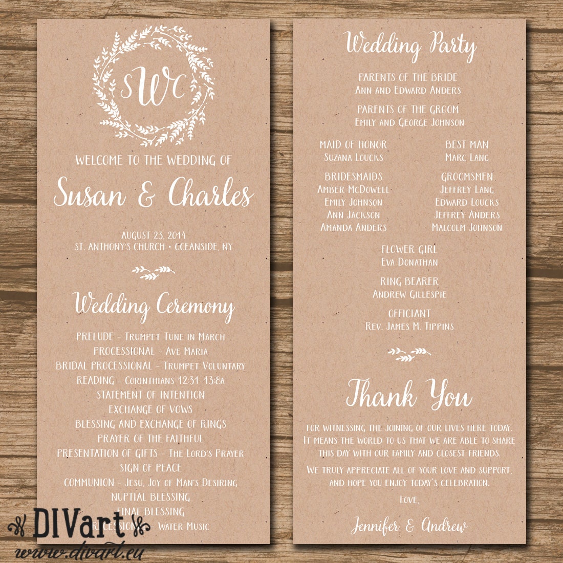 Wedding Programs | Romantic Decoration