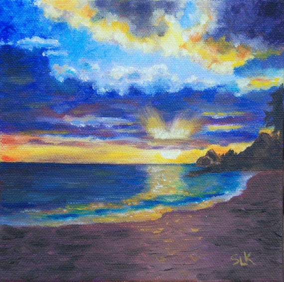 Hawaiian Art Kailua Beach Sunrise Oahu by SueKillingsworthArt