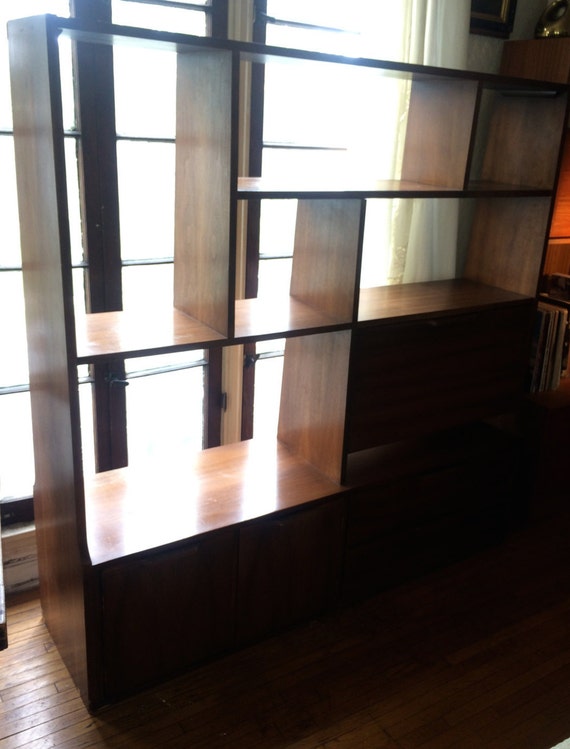 Danish Mid Century Room Divider Wall Unit