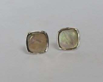Handsome 1950s Vintage Swank Cuff Links Mother of Pearl Formals Weddings