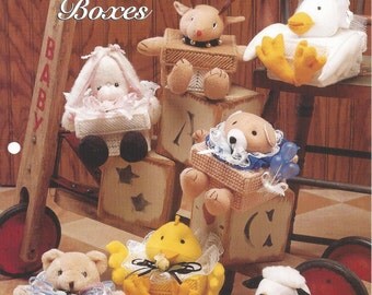 Plastic Canvas Pattern Animal Boxes - The Needlecraft Shop - Animal Gift Storage Trinket Jewelry Boxes, Stuffed Animal Box, Candy Box