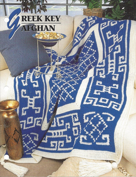 key greek crochet pattern Afghan Crochet Afghan  Key Greek   Quilt & Crochet  Pattern Annie's