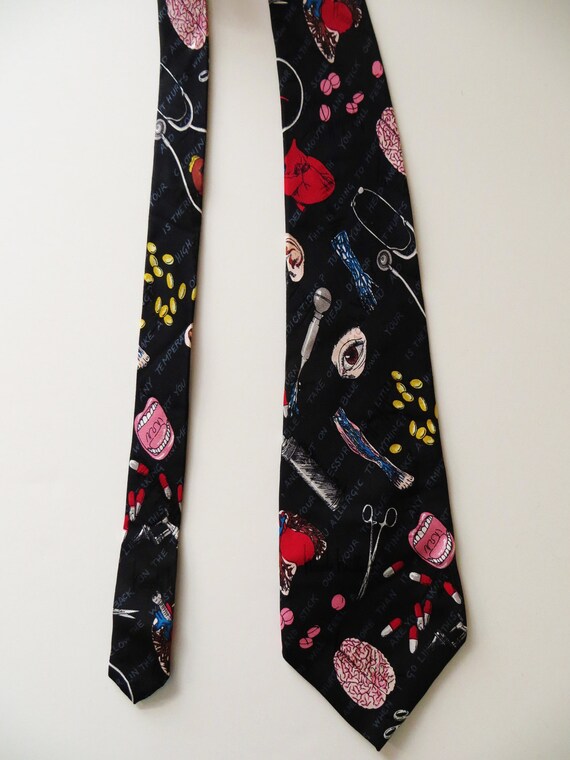Vintage Necktie by Nicole Miller Physician Doctor Medical