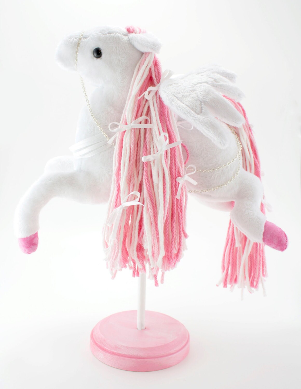 Pegasus Carousel Horse Plush Stuffed Animal Soft Sculpture