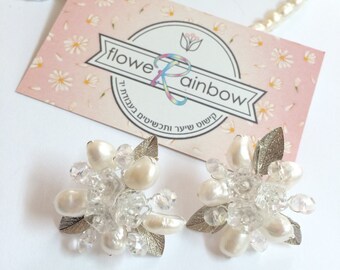 Bridal stud earrings, pearl wedding earrings, bridal studs, wedding studs, pearl studs, pearl bridal earrings, pearl wedding ear studs