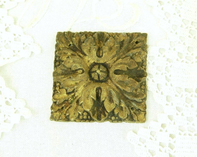 Antique French Brass Metal Molding / Retro Vintage Home Interior / European / Chateau Chic / Shabby Chic / Diy / Home Improvement / France