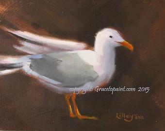 JL Seagull...Original Oil Painting by Maresa Lilley, SND