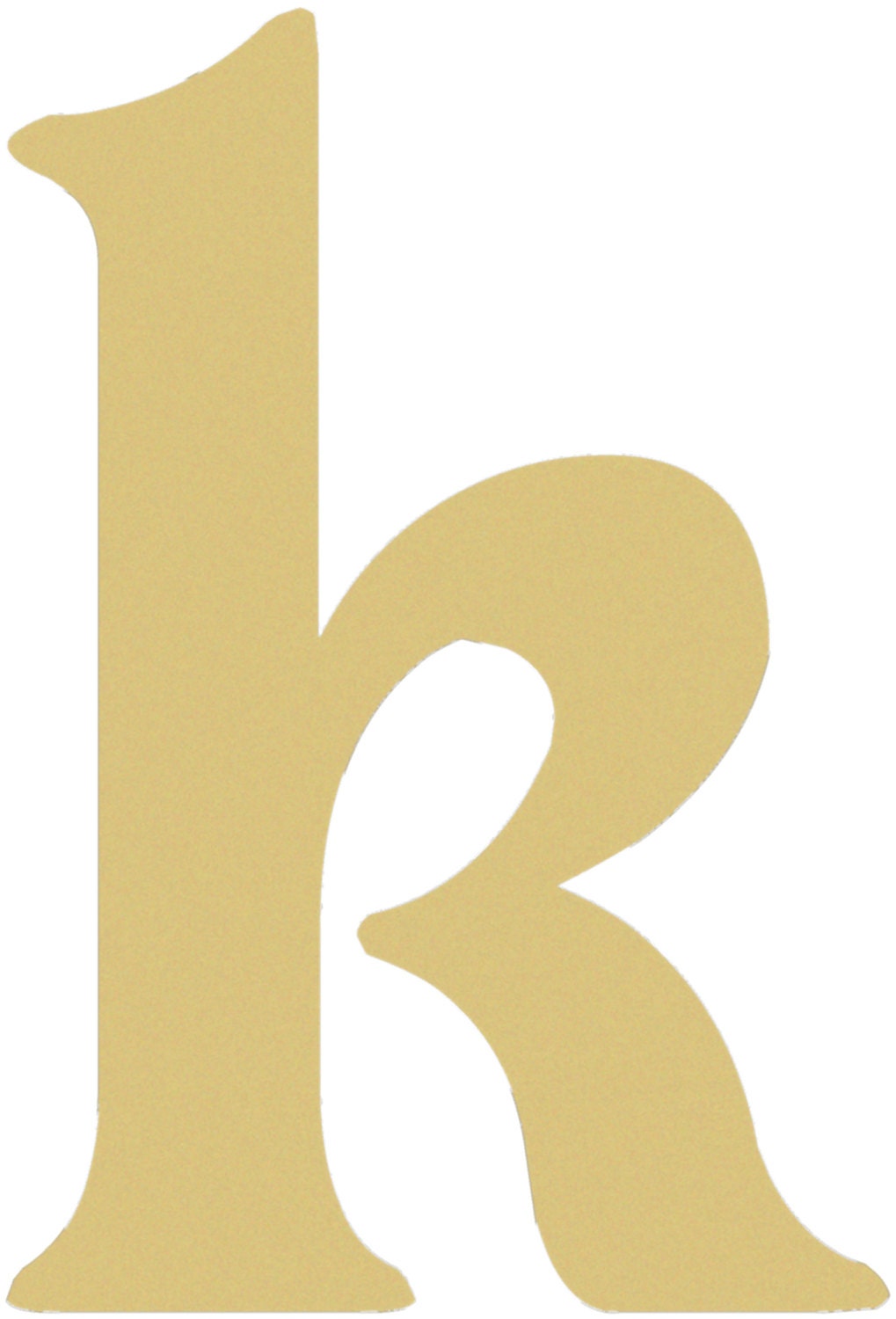 Unfinished LOWERCASE Letter k BELTORIAN Paintable