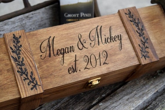 Ceremony Wine Box - Wine Capsule - Wedding Wine Box - Wedding Rustic Wedding Shabby Chic Wedding - Personalized Wine Box Gift - Wedding Gift by CountryBarnBabe