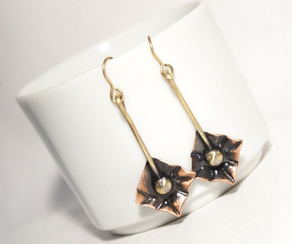 Copper Earrings, Copper Jewelry, Jewelry Handmade,Handcrafted Jewelry ,Metal Jewelry Copper,Earring Copper Jewelry,Earrings in Handmade