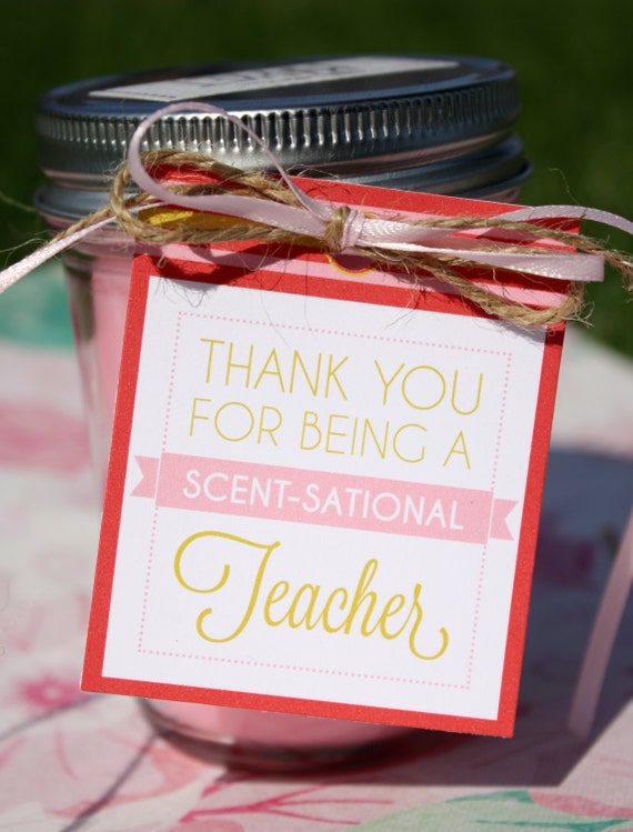 Teacher Candle Gift Tags Instant Printable by GraceByFaith
