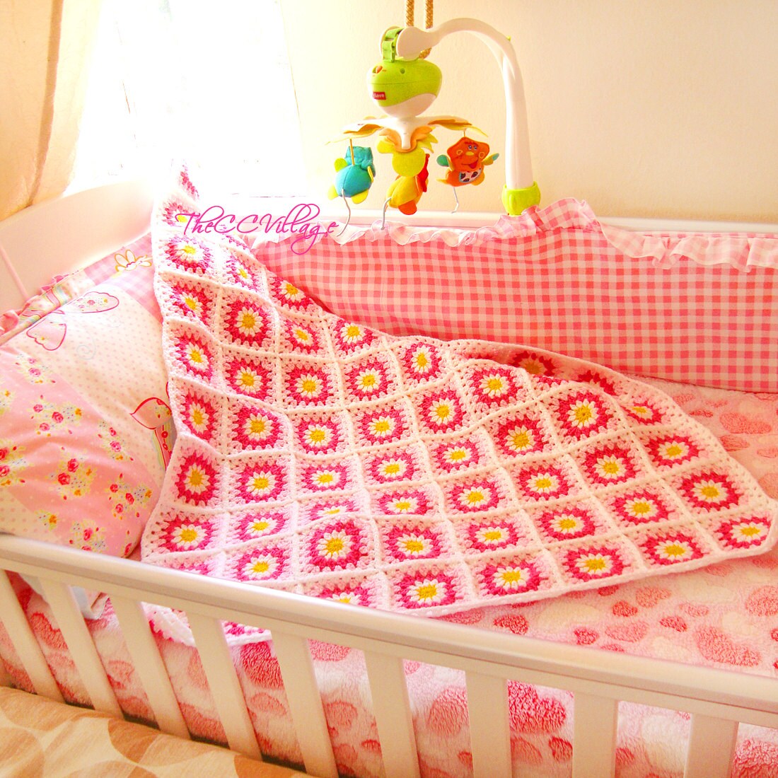 Crochet baby blanket Crochet Daisy Blanket Flower Blanket