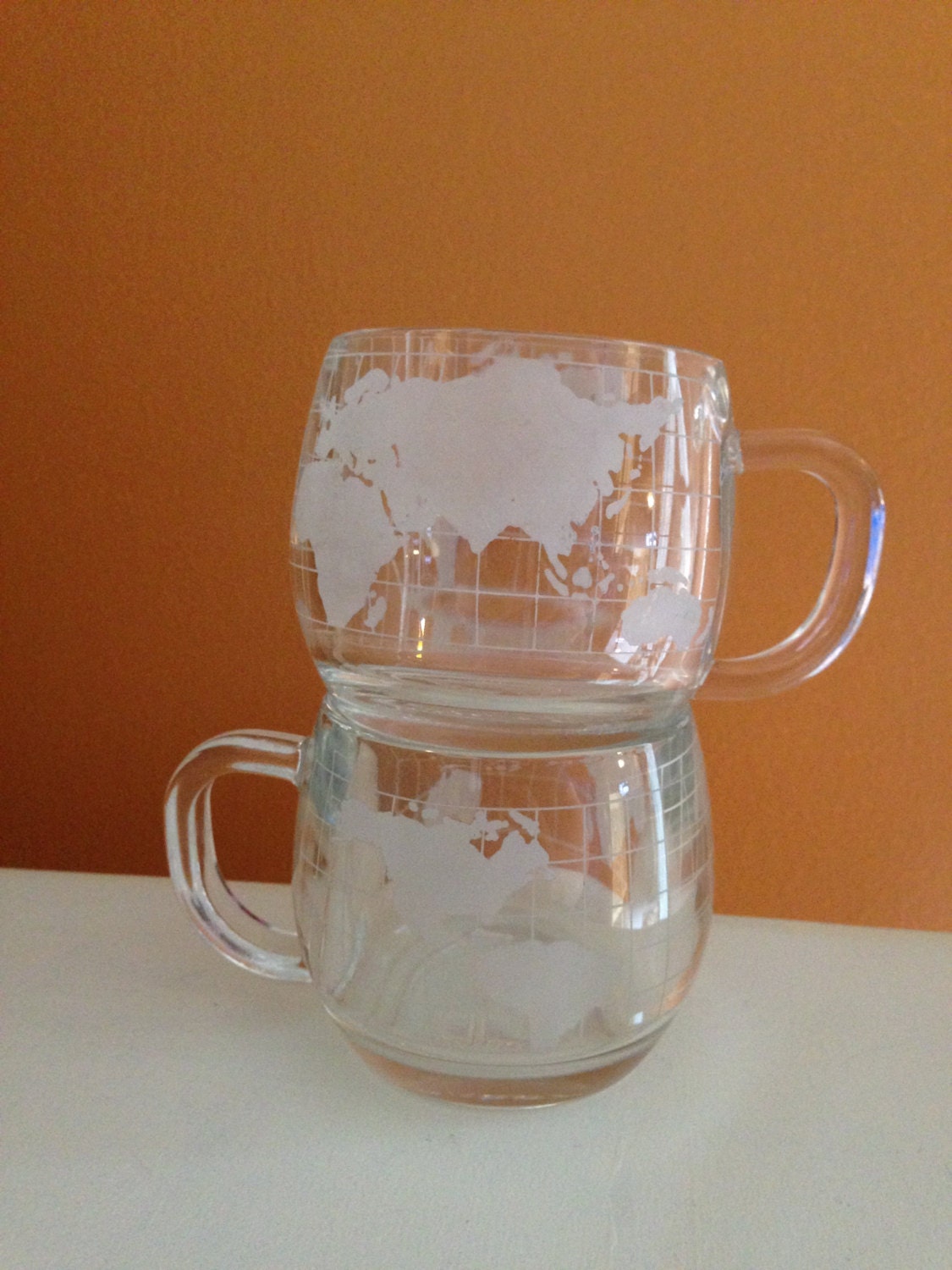 ETCHED GLASS GLOBE Coffee Mugs by The Nestle by AnnmarieFamilyTree