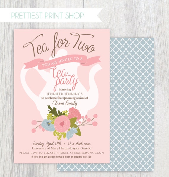 invitations for a tea party