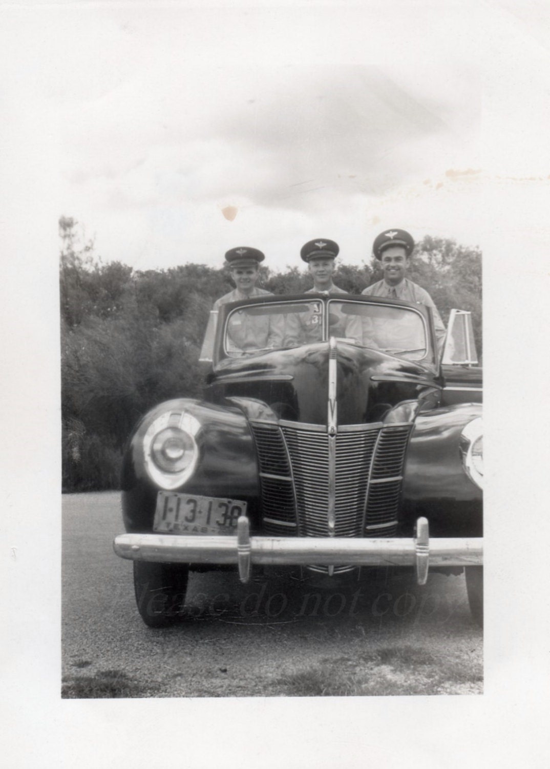 Vintage Photo 3 men in a car funny Snapshot