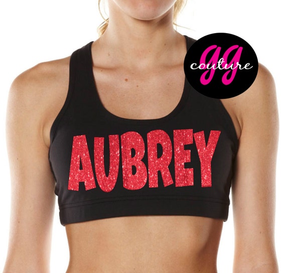 Custom Glitter Sports Bra Personalize With By Girliegirlcouture 3139