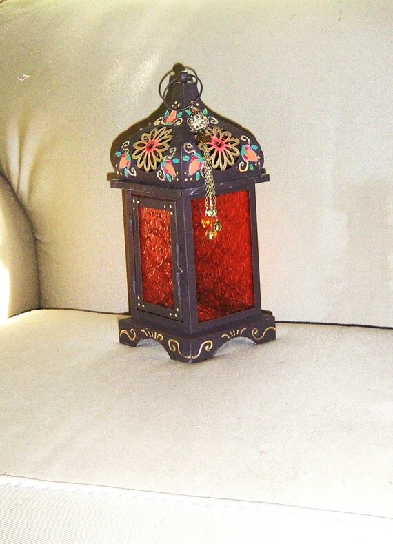 Colorful Lantern Tea Light Candle Holder by GoddessArtCollection
