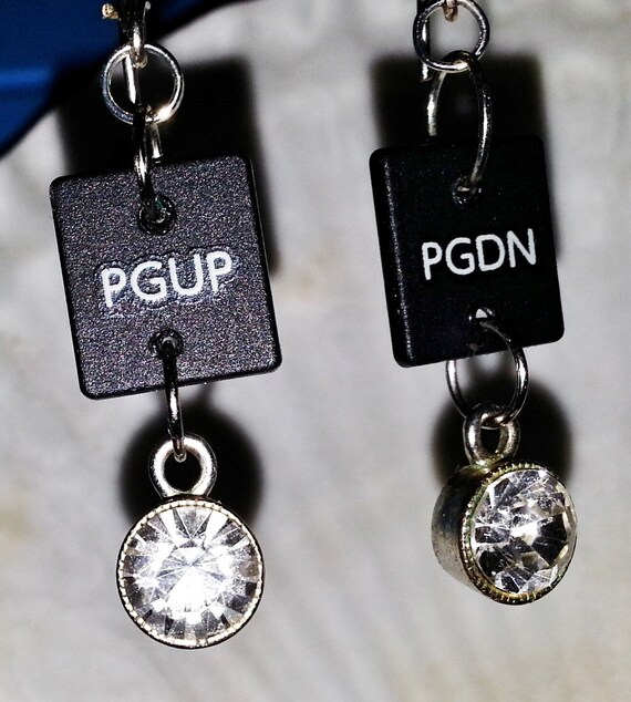 PGUP And PGDN Page Up And Page Down Keyboard Key Earrings