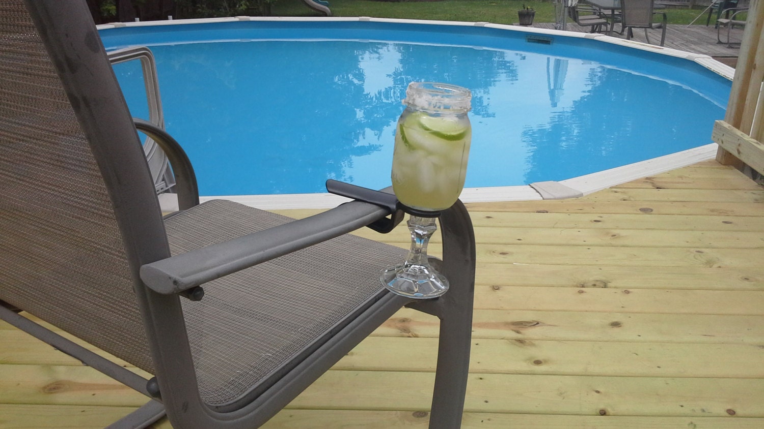 Wine glass cup holder for an outdoor folding by UniqueSolutionz