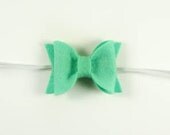 Simple Felt Bow Headband {Mint} Newborn, Girl, Baby, Birthday Party, Bridal, Wedding, Summer, Wool Felt, Classic, Fall, Teen