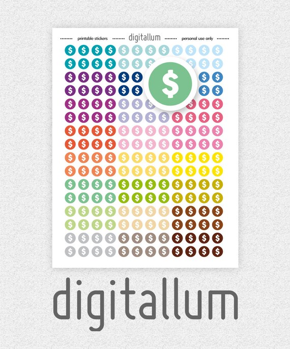 Printable Stickers For Planner Payday Sticker Bill By Digitallum