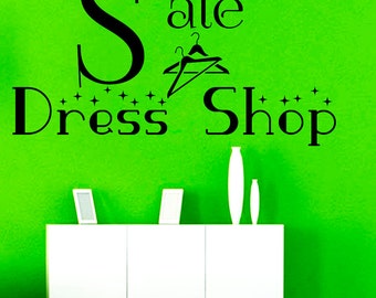 Sale for Dress Shop Wall Decals Hangers Decal Vinyl Sticker Mural Design Home Decor Interior Window Art Chu305